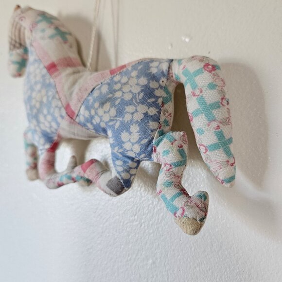 Antique Quilt Christmas Ornament Horse - Picture 3 of 6